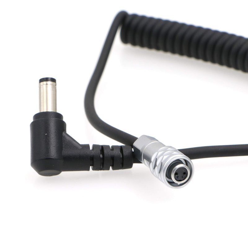 Uonecn Power Cable for Blackmagic Pocket Cinema Camera BMPCC 4K Weipu 2 pin Female to Right Angle DC Gold Mount V Mount Battery Coiled Cable