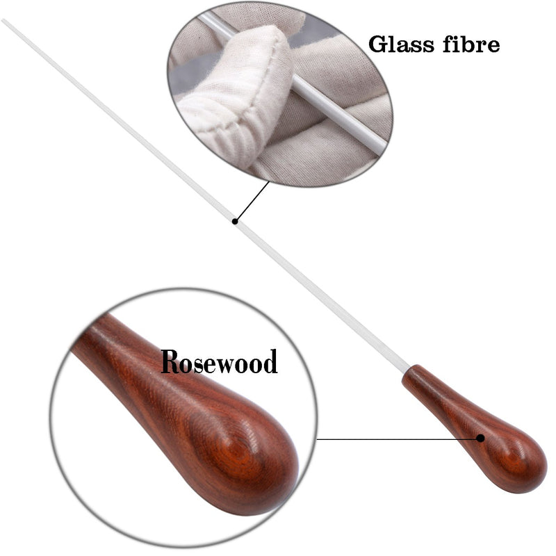 Music Baton Orchestra Baton wood Handle Music Conducting Baton (Rosewood Handle) Rosewood Handle