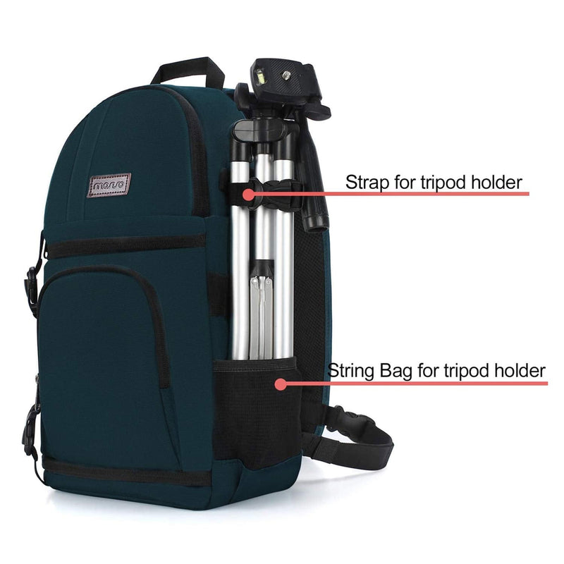 [AUSTRALIA] - MOSISO Camera Sling Bag, DSLR/SLR/Mirrorless Camera Case Shockproof Photography Camera Backpack with Tripod Holder & Removable Modular Inserts Compatible with Canon/Nikon/Sony/Fuji, Storm Green 