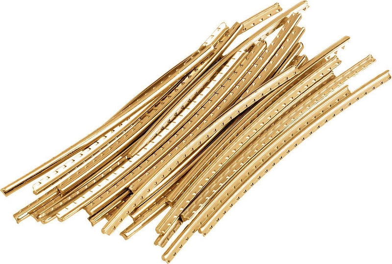 Liyafy 24Pcs Brass 2.1MM Frets for Strat Acoustic Classical Guitar Fingerboard Fret Wire for Folk Wooden Guitars Accessory