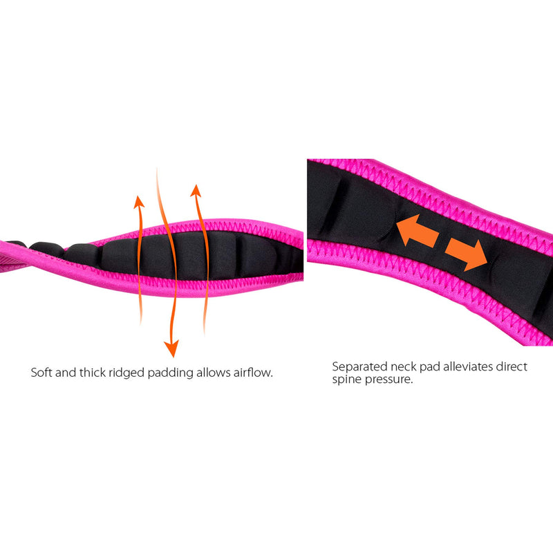 Protec NLS310HP 22-Inch Ballistic Neoprene Less-Stress Saxophone Neck Strap with Coated Metal Hook 22-Inch (Regular) Hot Pink
