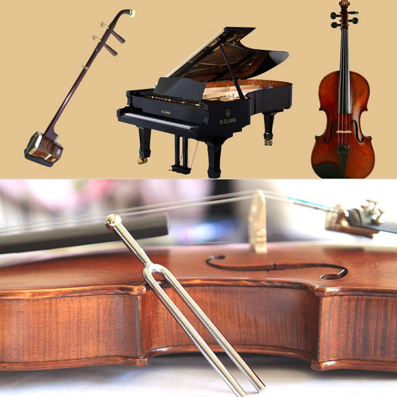 WIFUN 440Hz A Tuning Fork, Stainless Steel Music Tuning Fork Standard Tuning Fork with Ball on Handle for Violin Guitar Instrument