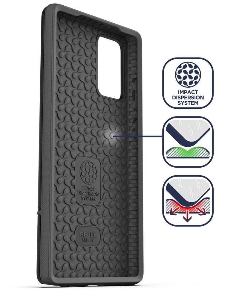 Encased Heavy Duty Galaxy Note 20 Ultra Case (2020 Rebel Armor) Military Grade Full Body Rugged Protective Cover (Samsung Note 20 Ultra) Black
