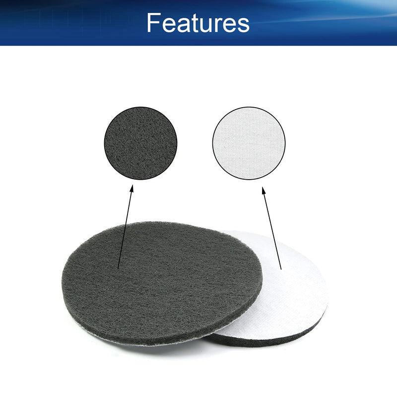 Auniwaig 1000-Grits 7 Inch Scrubber Scouring Pads Gray-Multipurpose , Drill Scuffing Disc Hoop and Loop Surface Conditioning Disc 6pcs 1000# 6pcs
