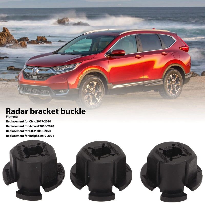 Radar Buckle, Impact Resistant Perfect Match 36806‑TLAA01 Wear Proof 3PCS Radar Alignment Mounting Clip for Vehicle