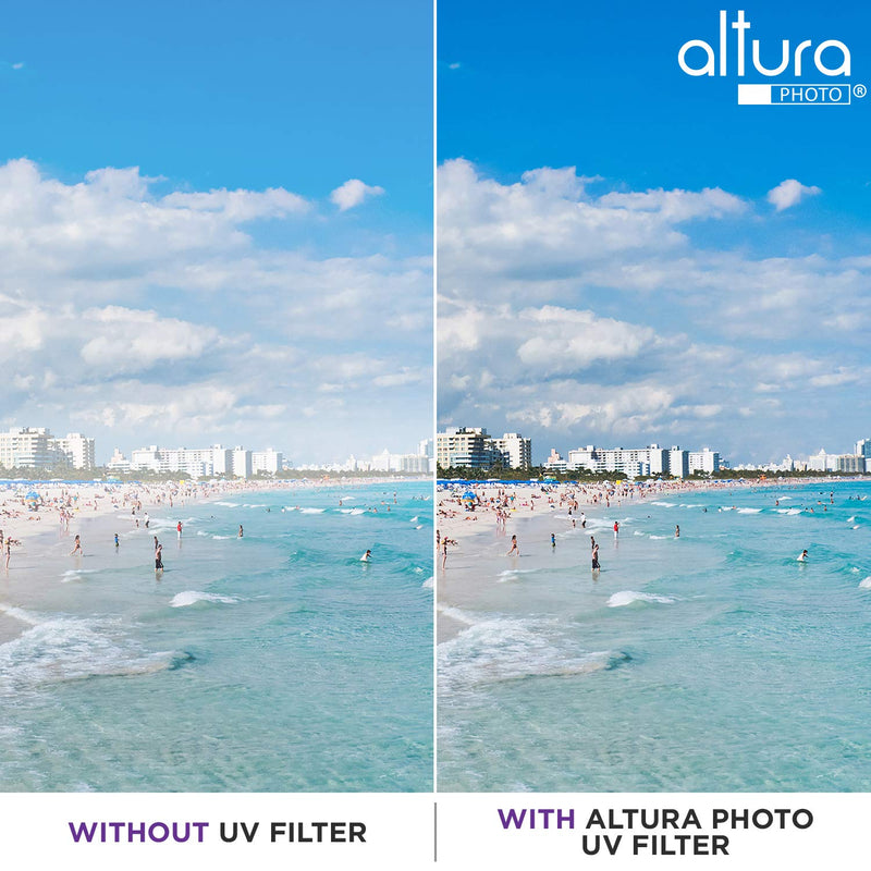 55MM Altura Photo UV CPL ND4 Professional Lens Filter Kit and Accessory Set for Nikon AF-P DX 18-55mm and Sony Lenses with a 55MM Filter Size