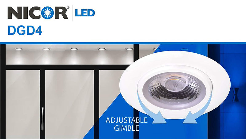 NICOR Lighting DGD411202KRDNK LED Downlights, Nickel 2700K Color Temperature