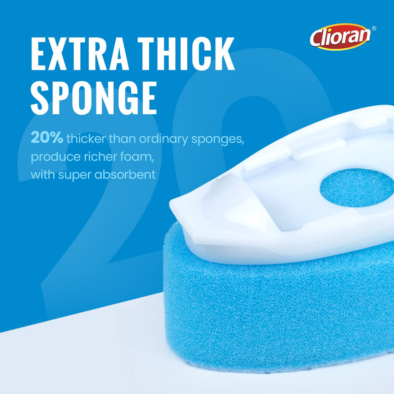 Scrub Dots Dishwand Refills Sponge Heads, Dish Wand Refill Scrubber Replacement Head, Non Scratch Brush Soap Filled Dispensing Handle, Heavy Duty Dishwashing Pads Dispenser Dishwasher Cleaning Tool 12Pack