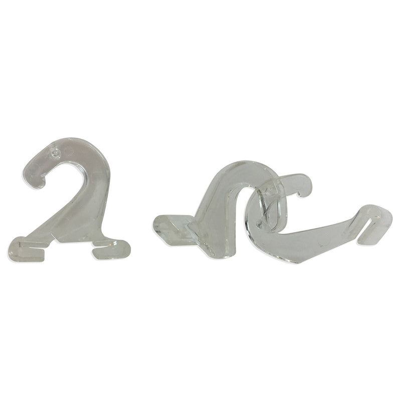 SharpTank Clear Hinged Ceiling Hooks - 20 Pack of T-Bar Track Clips for Suspended Ceilings - Hooks for Hanging Classroom Decorations, Office Signs, Plants - Holds up to 10 lbs Clear 20 Pack
