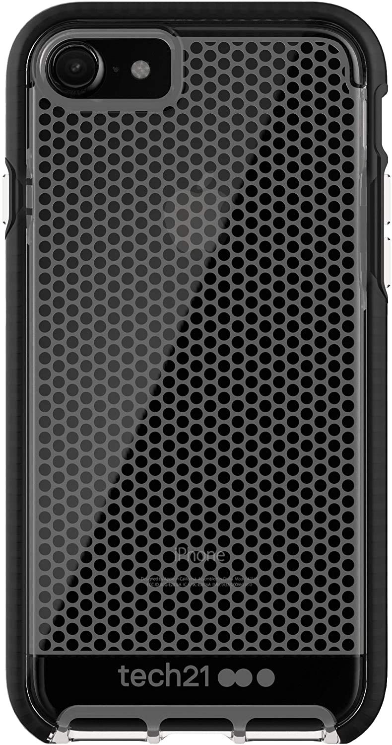 tech21 Evo Mesh Phone Case for Apple iPhone 6/7/8/ and SE (2020) - Clear/Black (T21-5403) Black