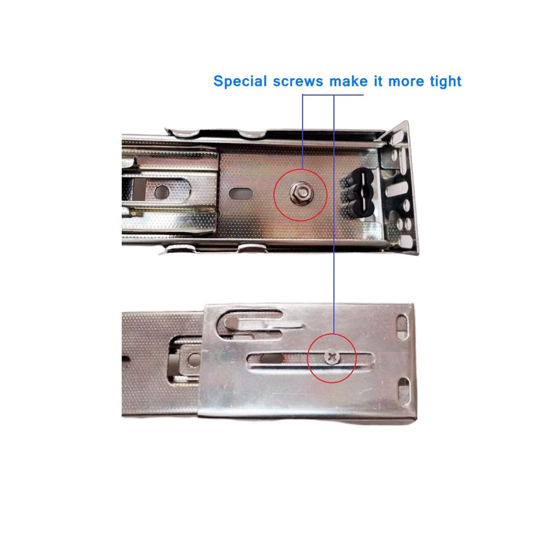 5 Pairs of Rear Mounting Brackets for Drawer Slides (Width 1.77 inch/45 mm) Includes Fastening Screws 5Pair Rear Brackets