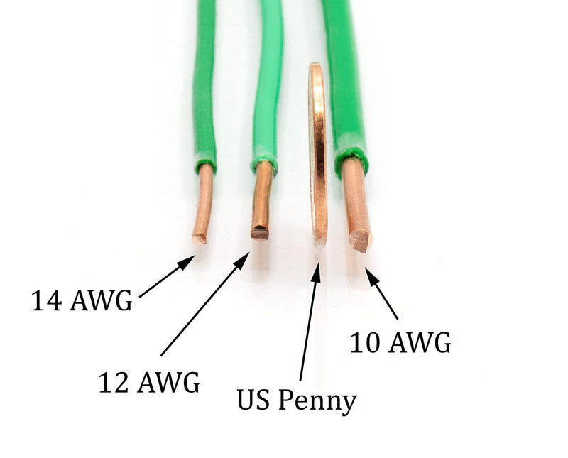 25 Feet (7.5 Meter) - Insulated Solid Copper THHN/THWN Wire - 10 AWG, Wire is Made in The USA, Residential, Commerical, Industrial, Grounding, Electrical Rated for 600 Volts - in Green 25 Feet (7.5 Meter)