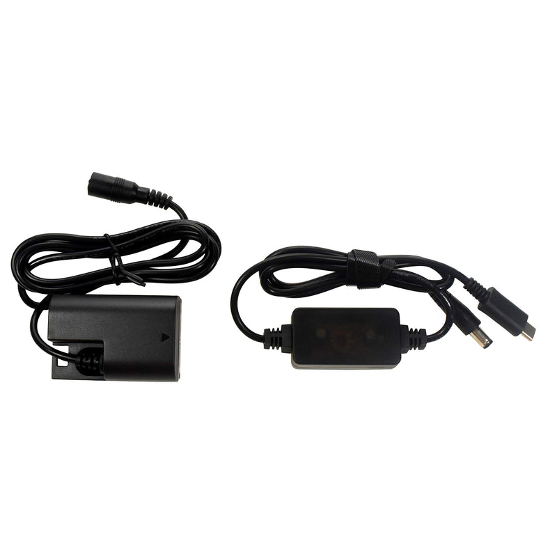 HQRP USB-C DC Converter Compatible with Canon ACK-E6 ACKE6 EOS 60D 70D, 5D Mark II, 5D Mark III, 5DS 5DS-R 6D, 6D Mark II 7D, 7D Mark II Digital SLR Camera AC Adapter Power Cable, LP-E6 Battery