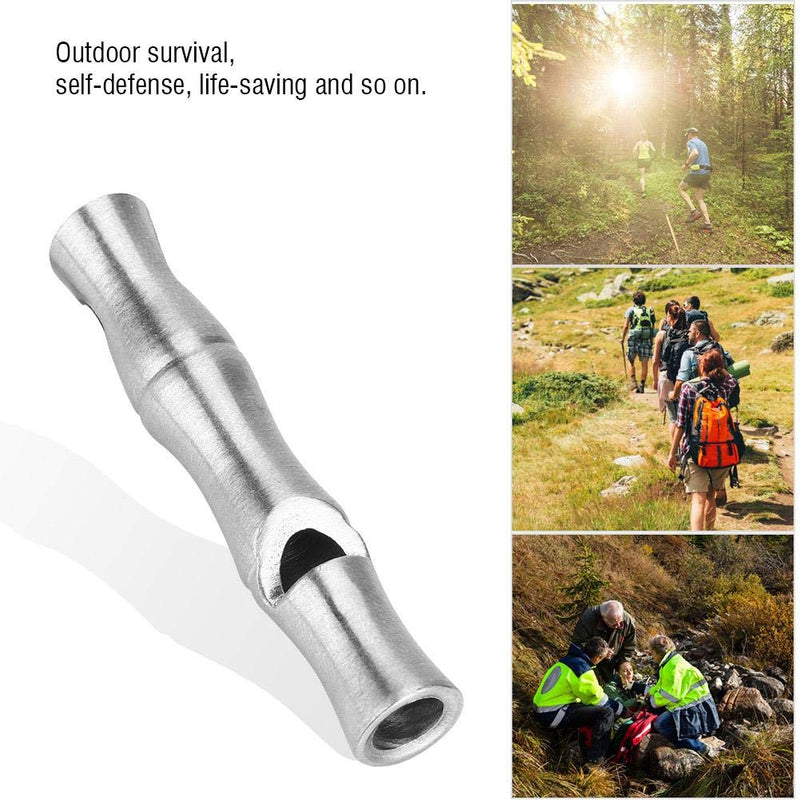 Stainless Steel Emergency Whistle,High Decibel Emergency Survival Whistle Emergency Whistles Emergency EDC Survival Tool Replacement for Outdoor Hiking Cam Help