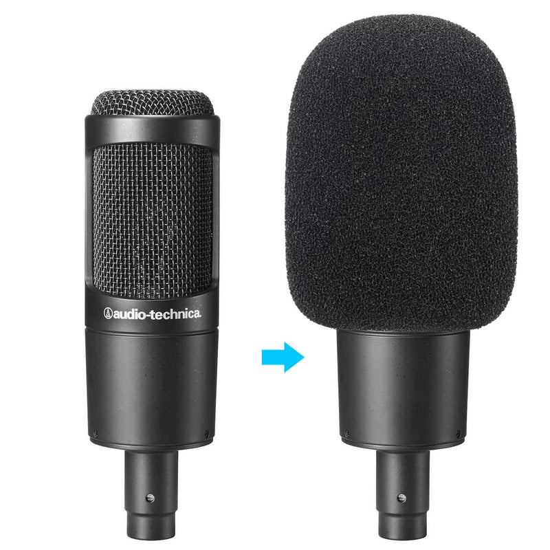 [AUSTRALIA] - AT2020 Pop Filter Foam Cover - Large Mic Windscreen for Audio Technica AT2020 AT2020USB+ AT2035 Condenser Microphone to Blocks Out Plosives 