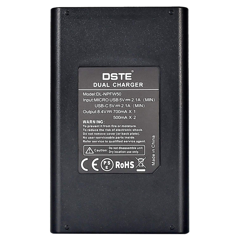 [AUSTRALIA] - DSTE Replacement for 2X BP-511 + Dual LCD Battery Charger Compatible Canon EOS 300D 50D D30 D60 Digital Rebel Kiss DM-MV100X 100Xi 400 430 450 X1i with Type-C and Micro-USB Port as BP-511A 
