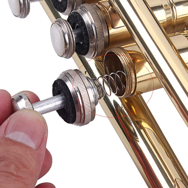 Liyafy 20Pcs Trumpet Cornet Piston Valve Spring Set Brass Instrument Replacement Parts