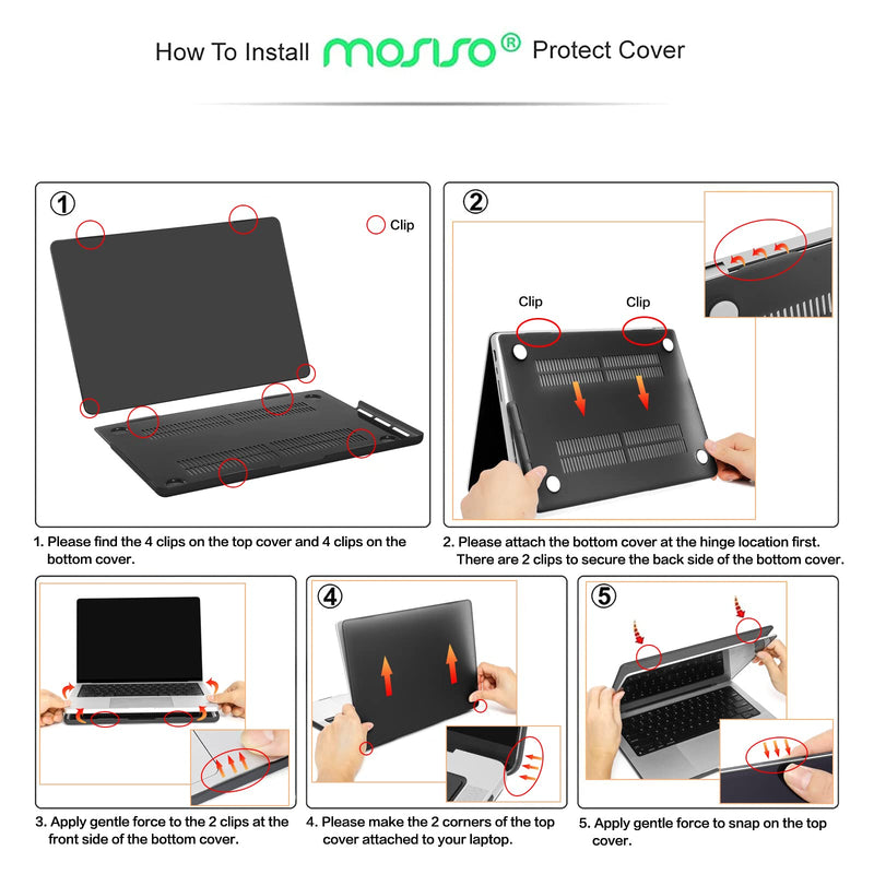 MOSISO Compatible with MacBook Pro 14 inch Case 2021 2022 Release A2442 M1 Pro/Max with Liquid Retina XDR Display Touch ID, Plastic Hard Shell&Keyboard Skin&Screen Protector&Storage Bag,Midnight Green Midnight Green