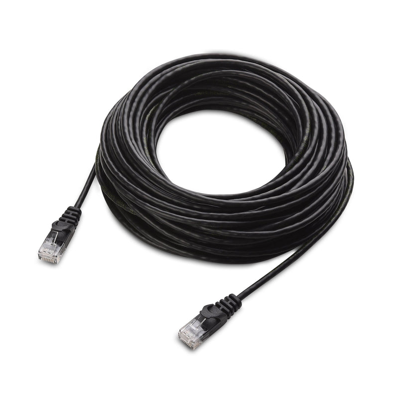 Cable Matters 10Gbps Snagless Long Cat6 Ultra Thin Ethernet Cable 50 ft (Thin Cat6 Cable) in Black