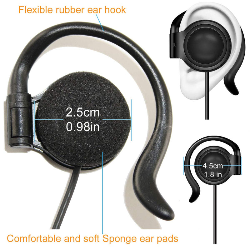 [AUSTRALIA] - EXMAX 3.5mm Single Side Earphone One Ear Headphone for EXD-101 ATG-100T Wireless Tour Guide Receiver Monitoring Touring Groups Radio Podcast Laptop MP3 