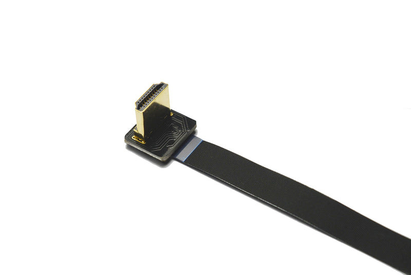 Short Flat Slim Thin HDMI Mini FPV HDMI Cable Mini HDMI Male to Standard HDMI Full HDMI Male 90 Degree Angle for Canon 5D3 5D2 Panasonic lumix GH3 GH2 Sony nex 5N 5T 5R 7N DJI Drone Gimbal (5CM) 1.97inches-Mini-Standard 5CM
