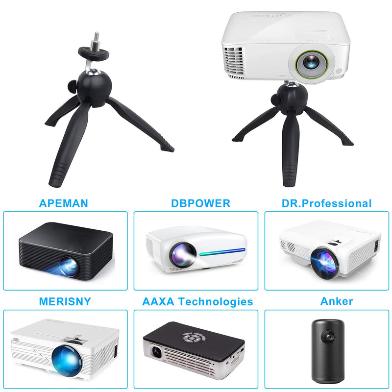 YiePhiot Mini Projector Tripod Mount Compatible with DR.J Upgrade, DBPOWER, Anker, AAXA Technologies, Artlii, LoongSon, APEMAN and Most Other Mini Projector