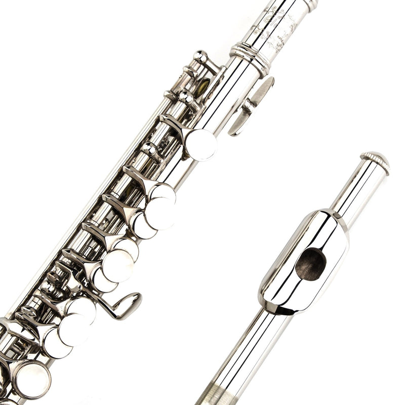 Glory Key of C Piccolo with Pro Case, Joint Grease, Cleaning Cloth and Rod, and Gloves, Nickel Silver Color ~ More COLORS Available ! CLICK on LISTING to SEE All Colors