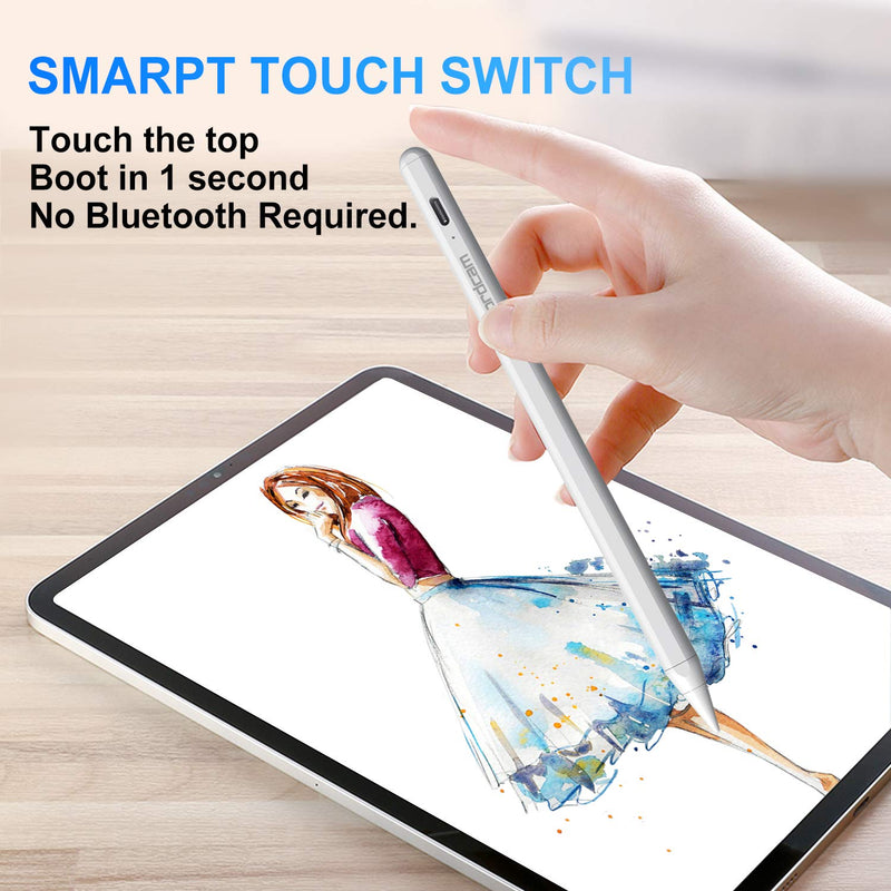 Wordcam 2021 Stylus Pen for Apple iPad, iPad Pencil with No Lag, High Precision, Tilt, Palm Rejection, for (2018-2020) Apple iPad 7th 8th Gen/iPad Pro 11''&12.9''/iPad Mini 5th Gen/iPad Air 3rd Gen