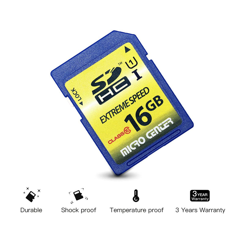 Micro Center 16GB Class 10 SDHC Flash Memory Card SD Card (2 Pack) 16GB x 2