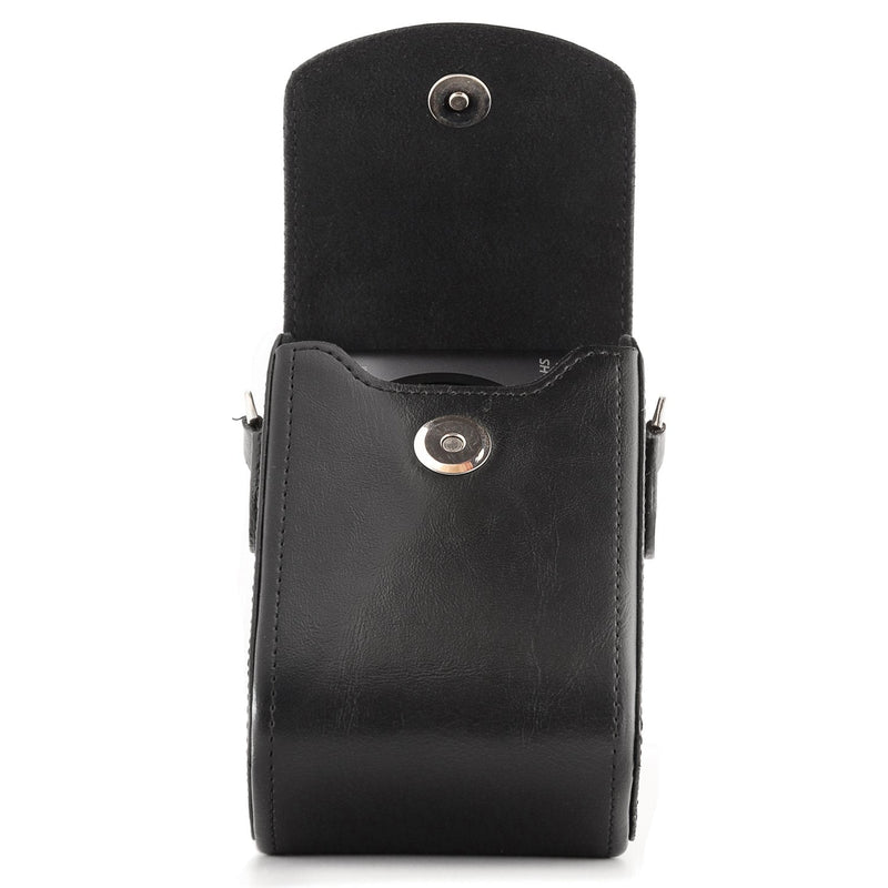 MegaGear Leather Camera Case with Strap Compatible with Nikon Coolpix A1000, A900 Black