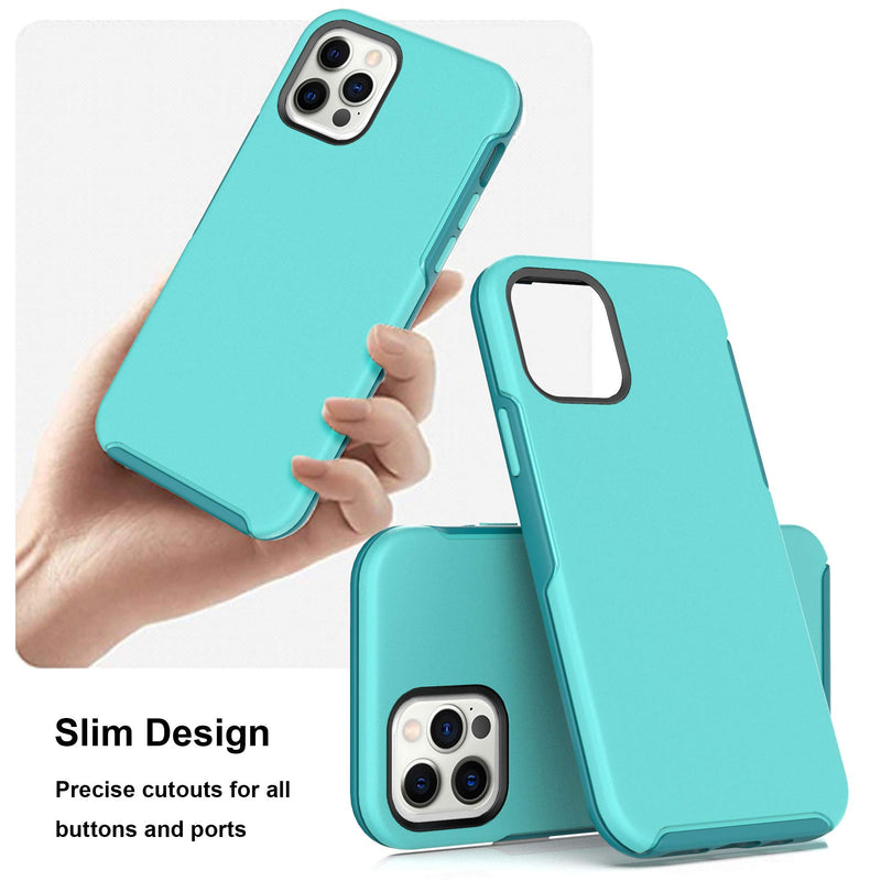 Baricy Ongoing Series Designed for iPhone 12 Pro Max Case, Heavy-Duty Tough Rugged Lightweight Slim Shockproof Protective Case for iPhone 12 Pro Max 6.7 Inch (Aqua) Aqua