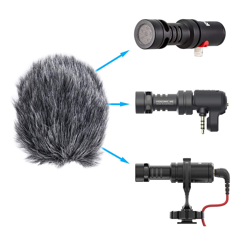 [AUSTRALIA] - YOUSHARES Microphone Deadcat Windscreen - Outdoor Wind Shield Mic Windshield Muff Fur Custom Fit for Rode VideoMicro and VideoMic Me Me-L 