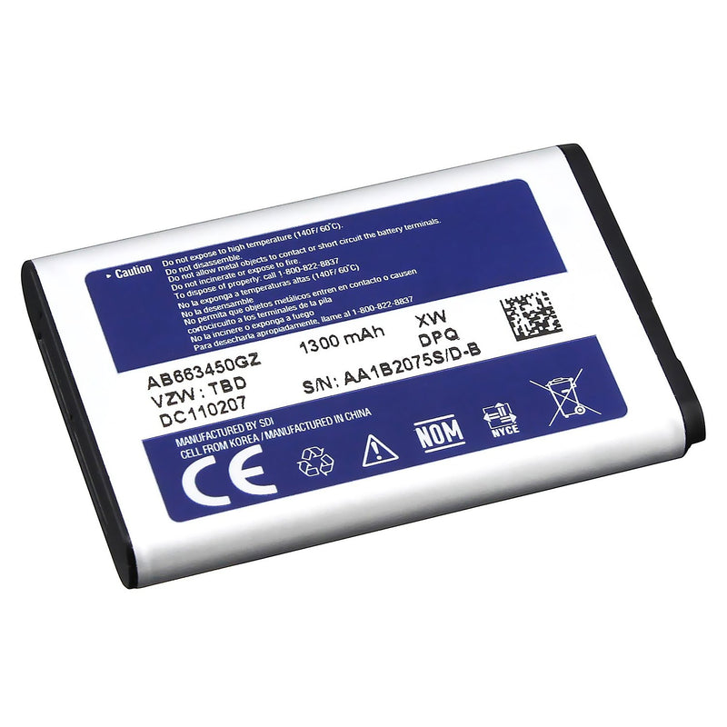 Compatible with Samsung Convoy 2 U660/ Convey U640 Standard Battery OEM AB663450GZ (Bulk Packaging)