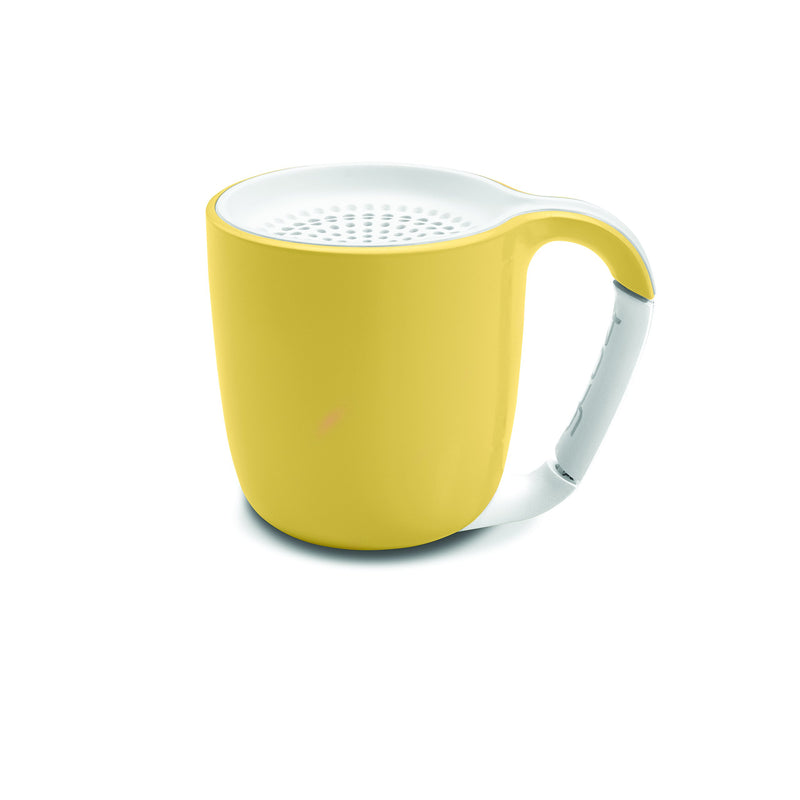 GEAR4 Espresso Small Coffee Cup Style Bluetooth Speaker with Carabineer Handle Clip (Yellow) Yellow