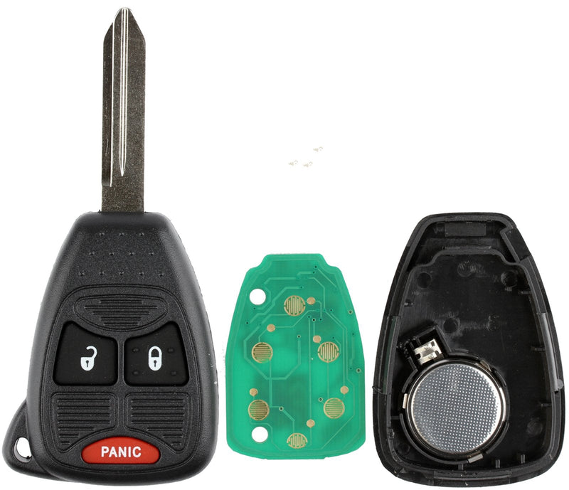 KeylessOption Keyless Entry Remote Control Car Key Fob Replacement for OHT692427AA KOBDT04A (Pack of 2) Black