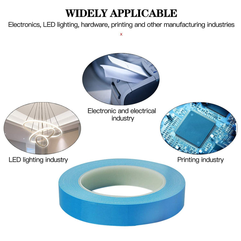 Thermal Adhesive Tape, 25m x 15mm x 0.20mm Double Side Thermal Tapes Cooling Pad Apply to Heatsink, LED, IGBT, IC Chip, Computer CPU,GPU, Modules, MOS Tube, SSD Drives