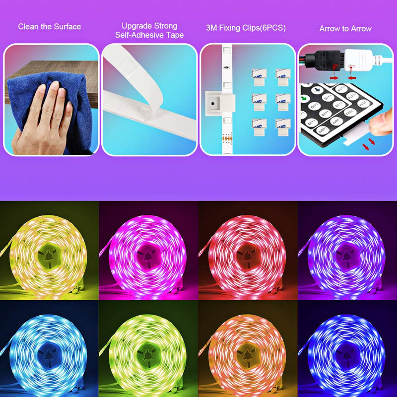 [AUSTRALIA] - Bluetooth Led Strip Lights 32.8ft Color Changing RGB Light Strips Music Sync, 300 LEDs SMD 5050 APP Controlled Neon Strip Light for Bedroom TV Gaming Room Party 