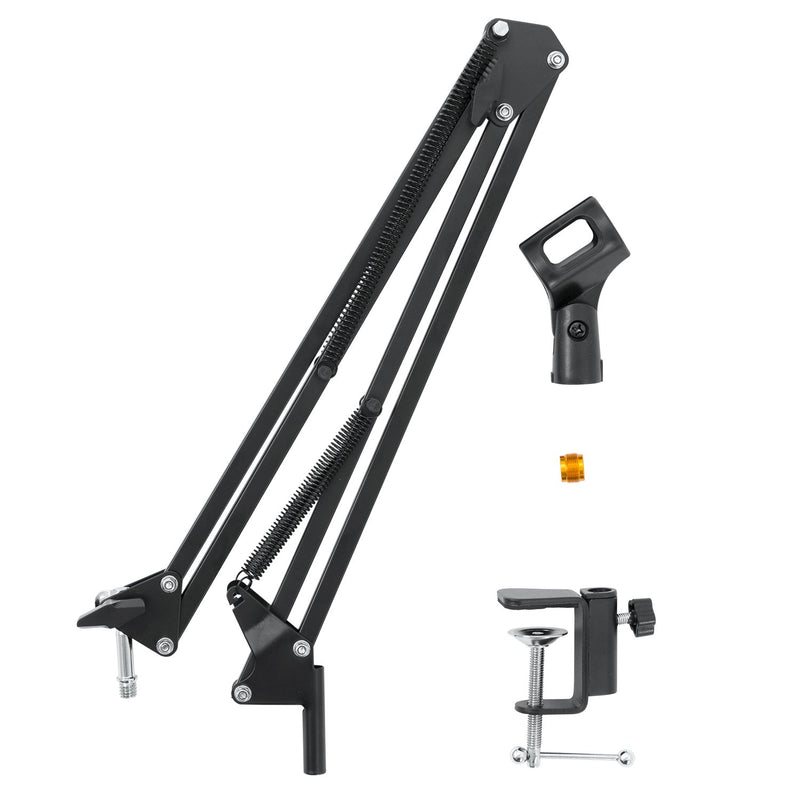 Tiger Adjustable Microphone Scissor Arm Suspension Boom Stand for Radio Broadcasting Studios, YouTube Videos, Voice-Over Studios, Stages and TV