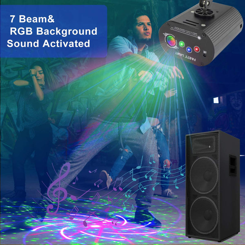 [AUSTRALIA] - AZIMOM Party light DJ Stage Light Projector 48 Patterns RGB Stage Strobe Lighting Sound Activated Remote Control for Disco Room Christmas Halloween Decorations Gift Birthday Wedding Bar 