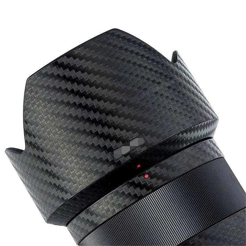 Anti-Scratch Lens and Lens Hood Cover Skin Sticker Protector Film for Sony FE 55mm F1.8 ZA SEL55F18Z Lens & ALC-SH131 Lens Hood Skin Guard Shield - Carbon Fiber Pattern