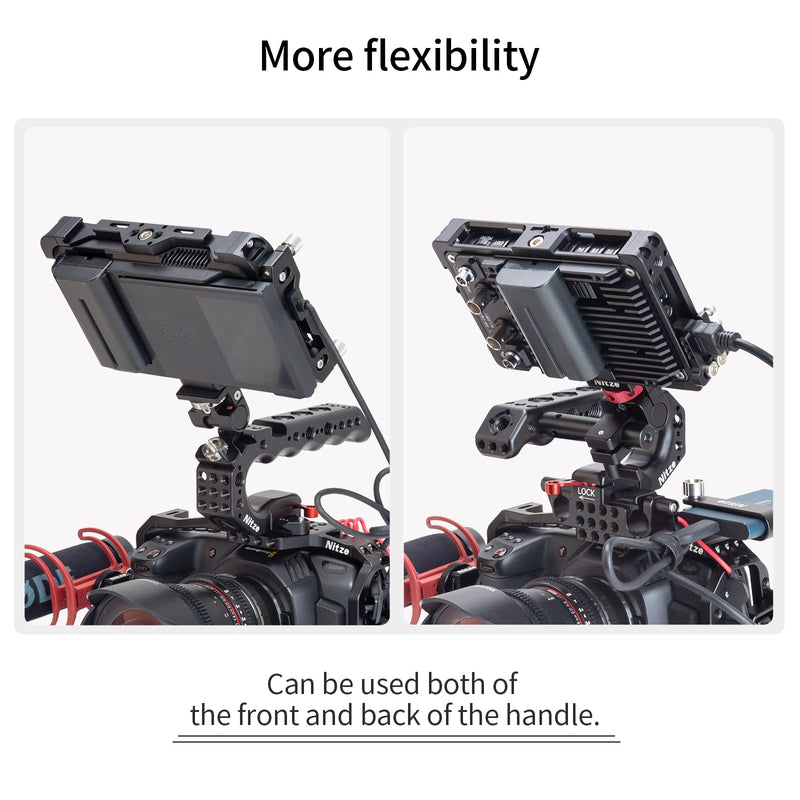Nitze Stinger Handle Universal Camera Top Handle with Built-in QR NATO Clamp - PA28-A PA28-A (Aluminum Alloy Version)