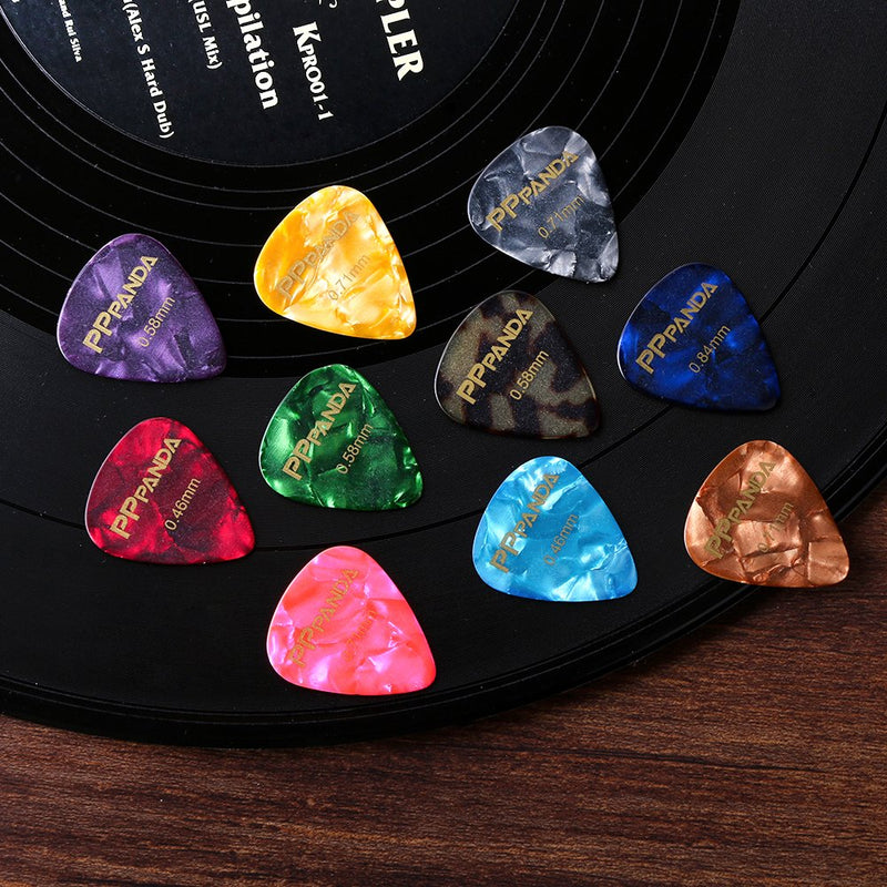 PPpanda Guitar Picks 48pcs, Guitar Plectrums for Your Electric, Acoustic, or Bass Guitar Thin, Medium, Heavy 0.46 0.58 0.71 0.84 0.96 1.2mm