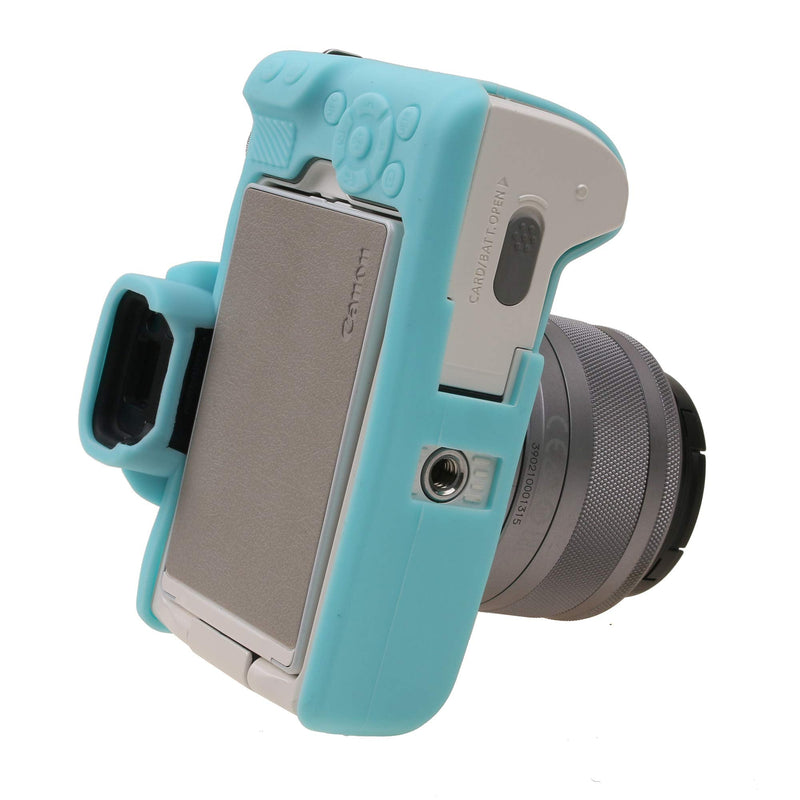 M50 Silicone Cover, TUYUNG Rubber Silicone Camera Case Cover Skin for Canon EOS M50 Digital Camera, Blue