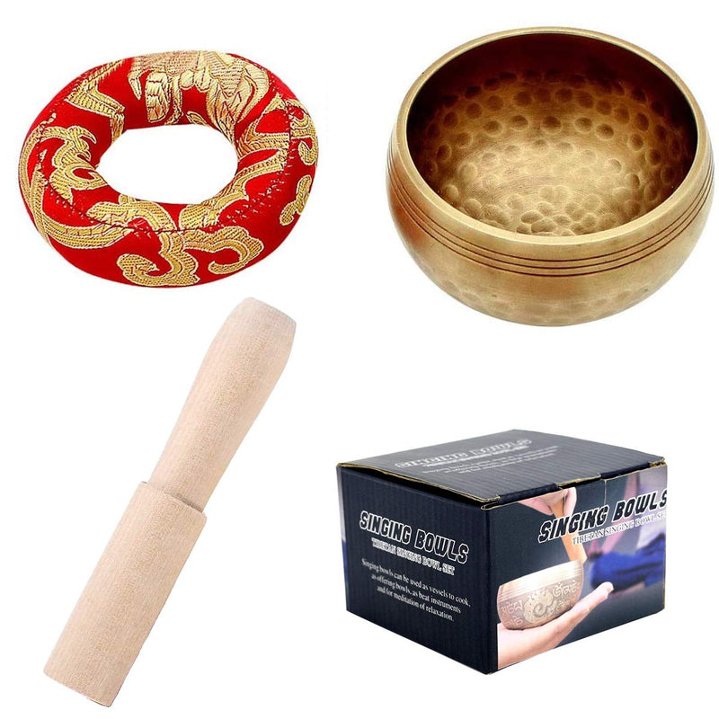 MSDance Tibetan Singing Bowl Set — Meditation Sound Bowl Handcrafted in Nepal for Healing and Mindfulness Yoga Relaxation Natural treatment