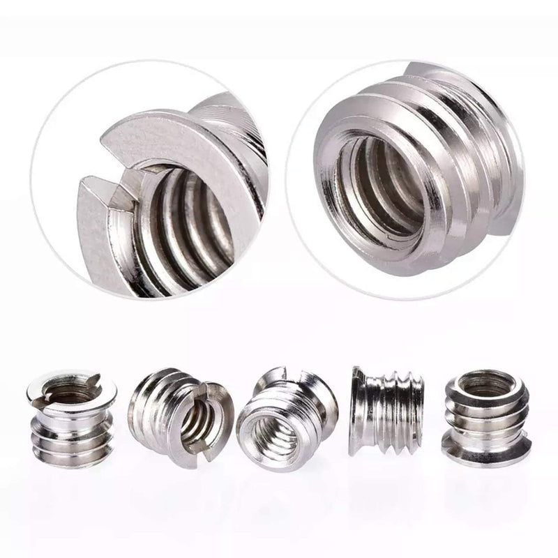 Camera Screws Kit, PAMOWO 16Pcs Tripod Mount Screw Adapter 1/4" to 1/4" Threaded Ring Screw Converter Pack, 1/4" to 3/8" Nut for DSLR Camera/Tripod/Monopod/Ballhead/Flash Light/Quick Release Plate