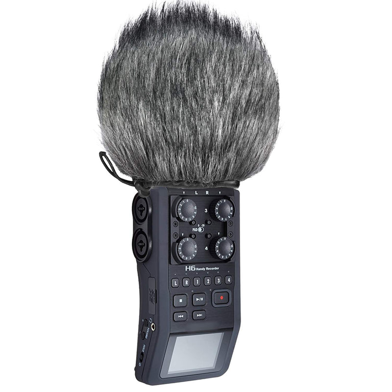 H6 Windscreen Muff and Foam for Zoom H6 Portable Handy Recorder Indoor Outdoor Microphone Windscreen by YOUSHARES (2 PACK) FurFoamKit