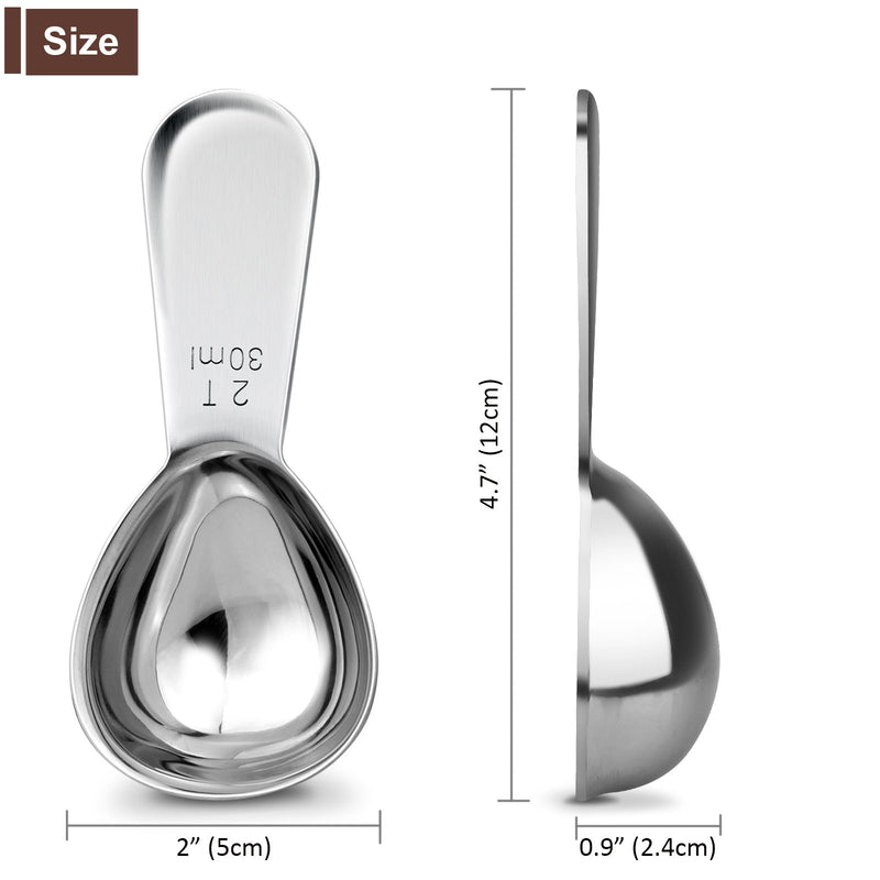 1Easylife Endurance 18/8 Stainless Steel Coffee Scoop, 2 Tablespoon (30ML) Exact, Pack of One 1