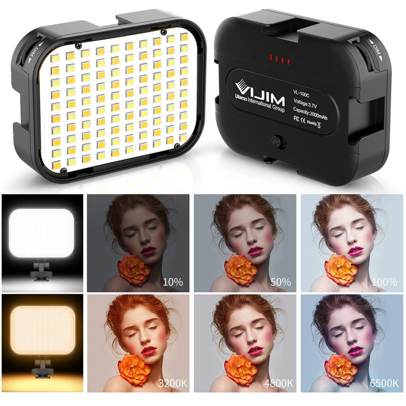 [AUSTRALIA] - VIJIM VL100C Bi-Color LED Video Light on Camera,Mini Rechargeable 2000mAh LED Camera Lights,CRI95+ Dimmable 2500-6500K Ultra Bright Photo and Video Lighting,LED Fill Lamp… 1 piece 