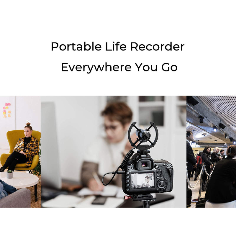 MIRFAK N2 On-Camera Microphone for DSLR, Mobile Phone, Camcorders, Recorders, PC,Directional Condenser Microphone, Cardioid Pattern【Free One-Year Warranty】