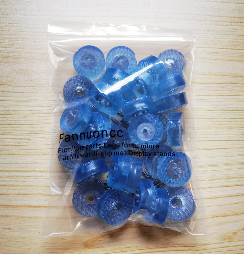 Fannuoncc 30Pcs Transparent Cylindrical Shape Furniture Pads Rubber Non Slip Feet Pad for Table Desk Chair Sofa and Cutting Boards (30mm x 11mm) 30mm x 11mm